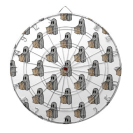 ハロウィーン，かわいい幽霊グレー，トリックまたはトリートブー ダーツボード