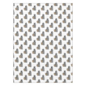 ハロウィーン，かわいい幽霊グレー，トリックまたはトリートブー テーブルクロス (正面)