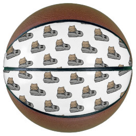 ハロウィーン，かわいい幽霊グレー，トリックまたはトリートブー バスケットボール