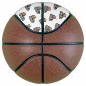 ハロウィーン，かわいい幽霊グレー，トリックまたはトリートブー バスケットボール (右)