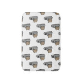 ハロウィーン，かわいい幽霊グレー，トリックまたはトリートブー バスマット (正面縦)