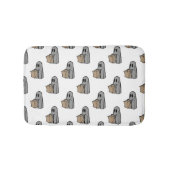 ハロウィーン，かわいい幽霊グレー，トリックまたはトリートブー バスマット (正面)