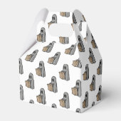 ハロウィーン，かわいい幽霊グレー，トリックまたはトリートブー フェイバーボックス (正面サイド)