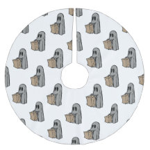 ハロウィーン，かわいい幽霊グレー，トリックまたはトリートブー