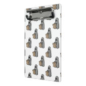 ハロウィーン，かわいい幽霊グレー，トリックまたはトリートブー ミニクリップボード (アングル2)