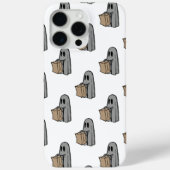 ハロウィーン，かわいい幽霊グレー，トリックまたはトリートブー Case-Mate iPhoneケース (裏面)