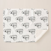 ハロウィーン，かわいい幽霊ホワイト，トリックまたはトリートブー シェルパブランケット (正面(横))