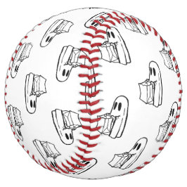 ハロウィーン，かわいい幽霊ホワイト，トリックまたはトリートブー ソフトボール