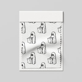 ハロウィーン，かわいい幽霊ホワイト，トリックまたはトリートブー ファブリック