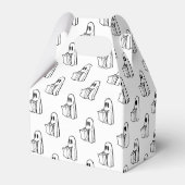 ハロウィーン，かわいい幽霊ホワイト，トリックまたはトリートブー フェイバーボックス (裏面サイド)