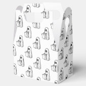 ハロウィーン，かわいい幽霊ホワイト，トリックまたはトリートブー フェイバーボックス (オープン)