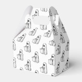 ハロウィーン，かわいい幽霊ホワイト，トリックまたはトリートブー フェイバーボックス (正面サイド)