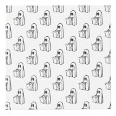 ハロウィーン，かわいい幽霊ホワイト，トリックまたはトリートブー フォトキューブ (正面)