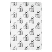 ハロウィーン，かわいい幽霊ホワイト，トリックまたはトリートブー ミニクリップボード (裏面)