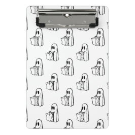 ハロウィーン，かわいい幽霊ホワイト，トリックまたはトリートブー ミニクリップボード