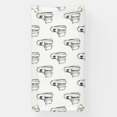 ハロウィーン,かわいい幽霊ホワイト,トリックまたはトリートブー 横断幕 (縦)