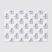 ハロウィーン，かわいい幽霊ホワイト，トリックまたはトリートブー 薄葉紙 (正面)