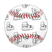 ハロウィーン，かわいい幽霊ホワイト，トリックまたはトリートブー 野球ボール (裏面)