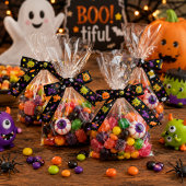 ハロウィーン かわいい黒いモンスター グログランリボン