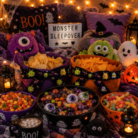 ハロウィーン かわいい黒いモンスター グログランリボン
