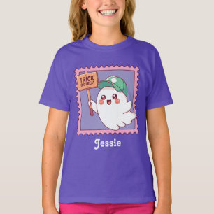 ハロウィーン かわいい おばけ トリック オア トリート キッズ オリジナル Tシャツ