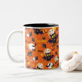 ハロウィーン かわいい コウモリ お化け ヴァンパイア デザイン ツートーンマグカップ