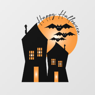 ハロウィーン、こうもりとハ不気味ウス ウィンドウサイン