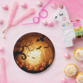 ハロウィーン/こうもり/カボチャ/秋 ペーパープレート (パーティー)