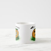 ハロウィーン、こうもり、幽霊、スパイダーの幽霊 エスプレッソカップ (正面)