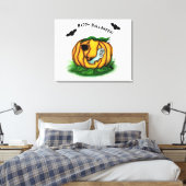 ハロウィーン、こうもり、幽霊、スパイダーの幽霊 キャンバスプリント (インサイチュ (寝室))