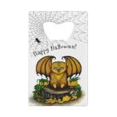 ハロウィーン、こうもり、幽霊、スパイダーの幽霊 クレジットカード栓抜き (裏面)