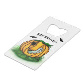 ハロウィーン、こうもり、幽霊、スパイダーの幽霊 クレジットカード栓抜き (裏面アングル)