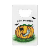 ハロウィーン、こうもり、幽霊、スパイダーの幽霊 クレジットカード栓抜き (裏面)