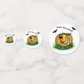 ハロウィーン、こうもり、幽霊、スパイダーの幽霊 コンフェッティ (裏面)