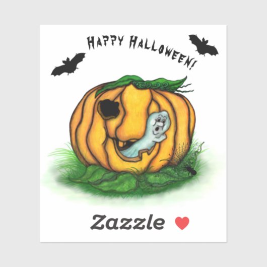 ハロウィーン、こうもり、幽霊、スパイダーの幽霊 シール (シート)