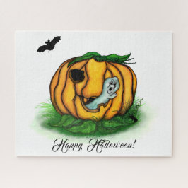 ハロウィーン、こうもり、幽霊、スパイダーの幽霊 ジグソーパズル