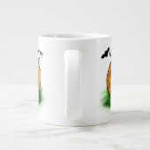 ハロウィーン、こうもり、幽霊、スパイダーの幽霊 ジャンボコーヒーマグカップ (裏面)