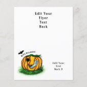 ハロウィーン、こうもり、幽霊、スパイダーの幽霊 チラシ (裏面)