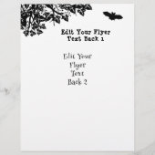 ハロウィーン、こうもり、幽霊、スパイダーの幽霊 チラシ (裏面)