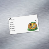 ハロウィーン、こうもり、幽霊、スパイダーの幽霊 マグネット名刺 (インサイチュ)