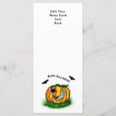 ハロウィーン、こうもり、幽霊、スパイダーの幽霊 メニュー (裏面)