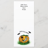 ハロウィーン、こうもり、幽霊、スパイダーの幽霊 メニュー (正面)