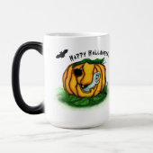 ハロウィーン、こうもり、幽霊、スパイダーの幽霊 モーフィングマグカップ (左)