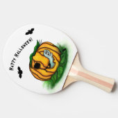 ハロウィーン、こうもり、幽霊、スパイダーの幽霊 卓球ラケット (横)