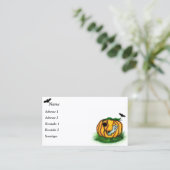 ハロウィーン、こうもり、幽霊、スパイダーの幽霊 名刺 (スタンド正面)