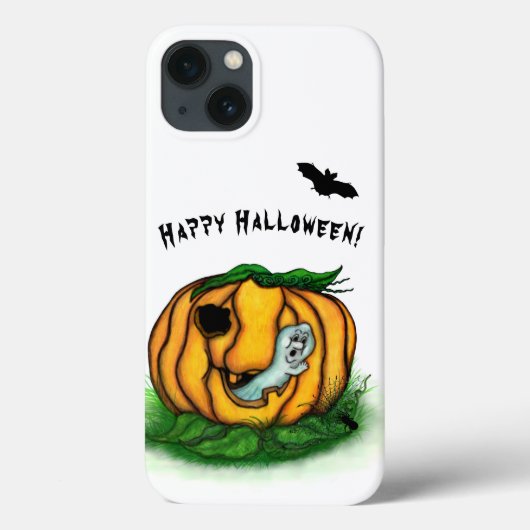 ハロウィーン、こうもり、幽霊、スパイダーの幽霊 Case-Mate iPhoneケース (裏面)