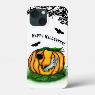 ハロウィーン、こうもり、幽霊、スパイダーの幽霊 iPhone 13 MINIケース