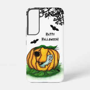 ハロウィーン、こうもり、幽霊、スパイダーの幽霊 SAMSUNG GALAXY S22ケース