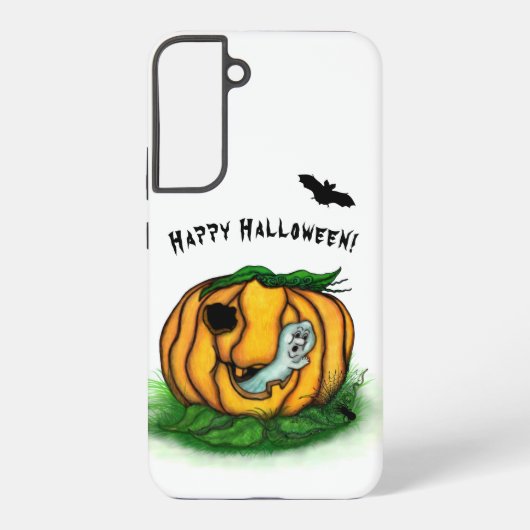 ハロウィーン、こうもり、幽霊、スパイダーの幽霊 SAMSUNG GALAXYケース (裏面)