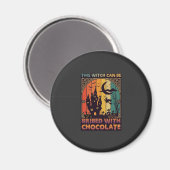 ハロウィーン この魔女はチョコレートで買収できる 悪霊退散 マグネット (正面/裏面)